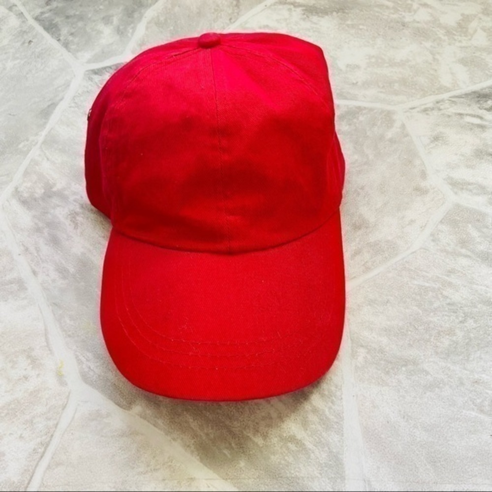 NWOT HEAD SHOTS red mens adjustable baseball cap